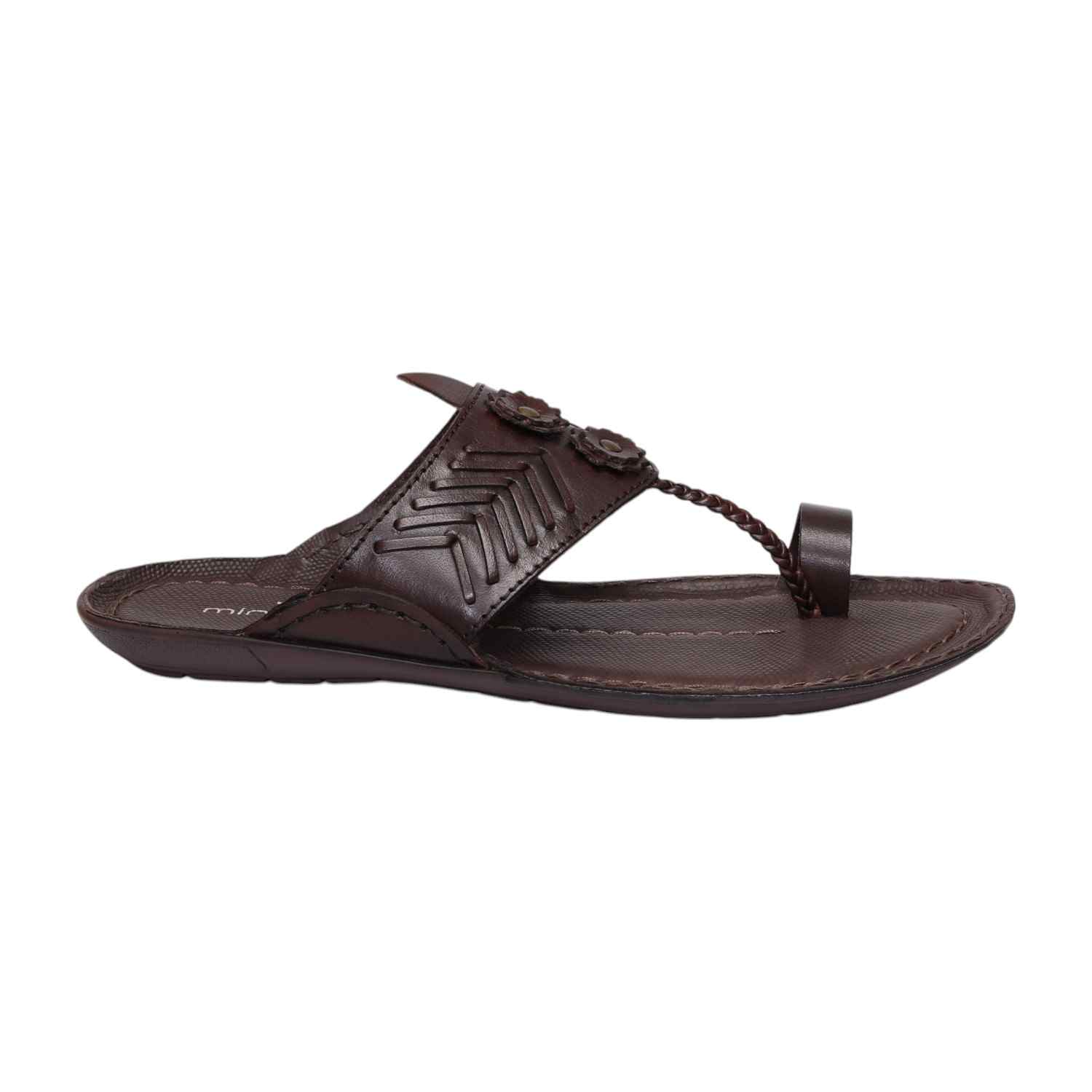 Men Wine Ethnic Kolhapuri Joothis/Chappals