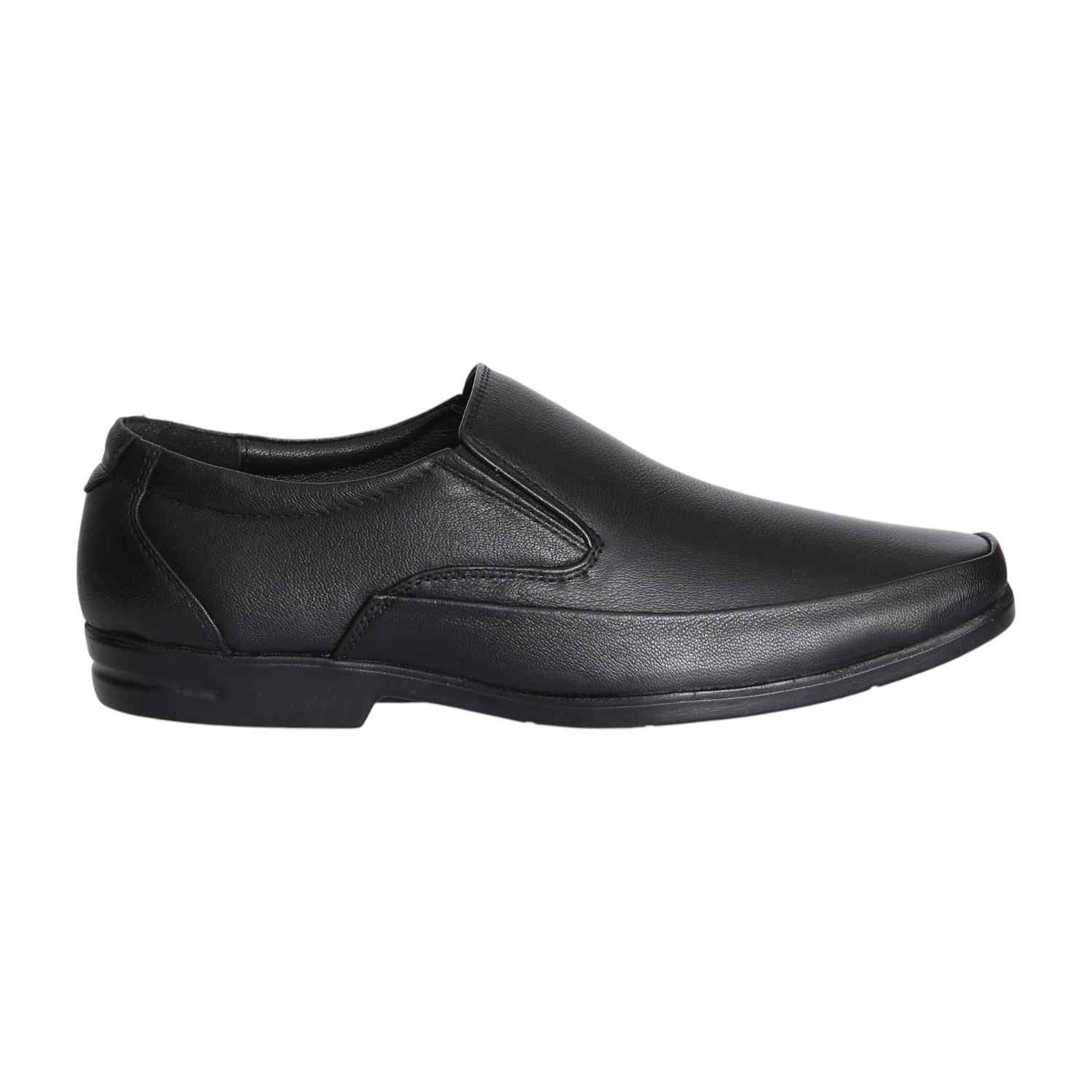 Men Black Smooth Slip-on Dress Shoe