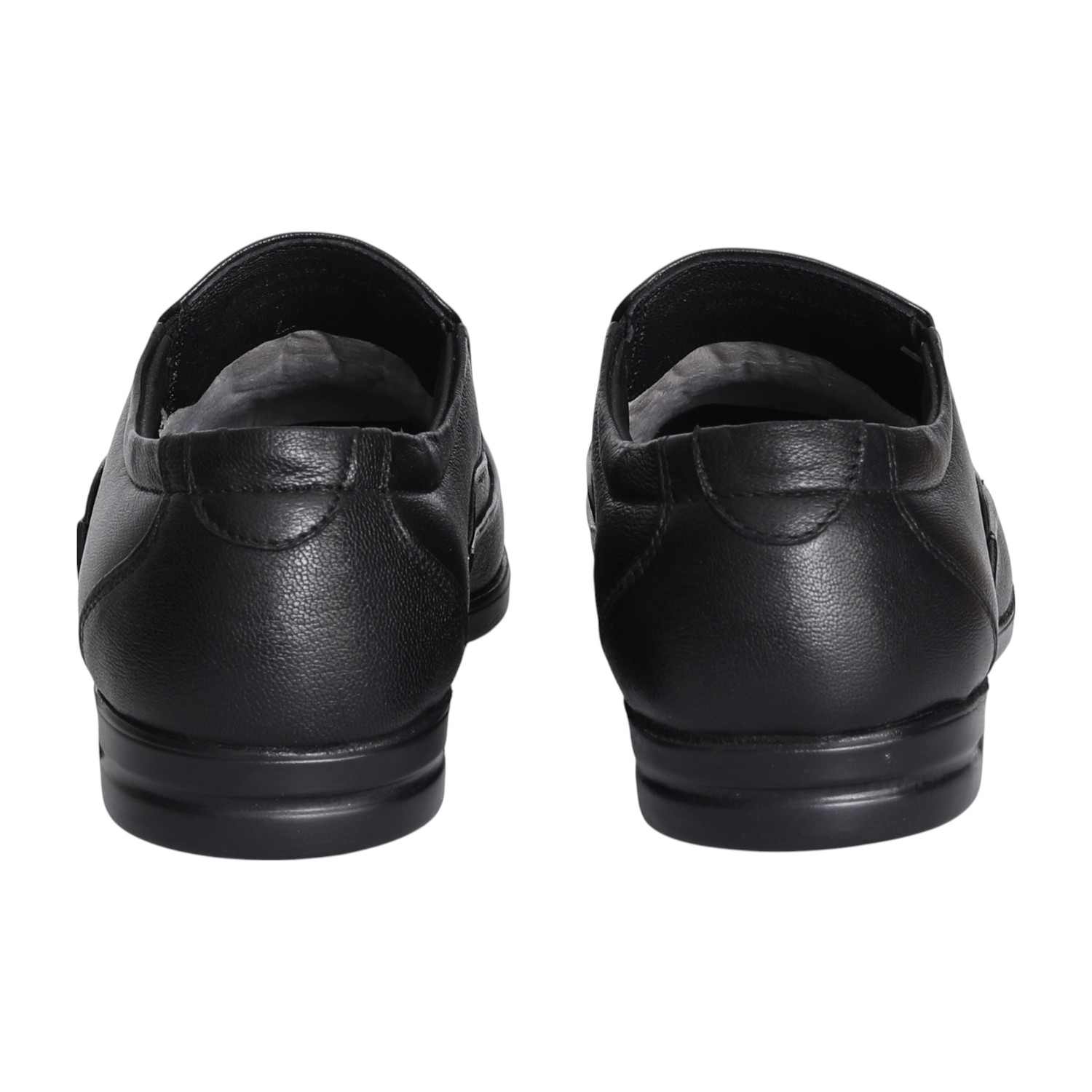 Men Black Smooth Slip-on Dress Shoe