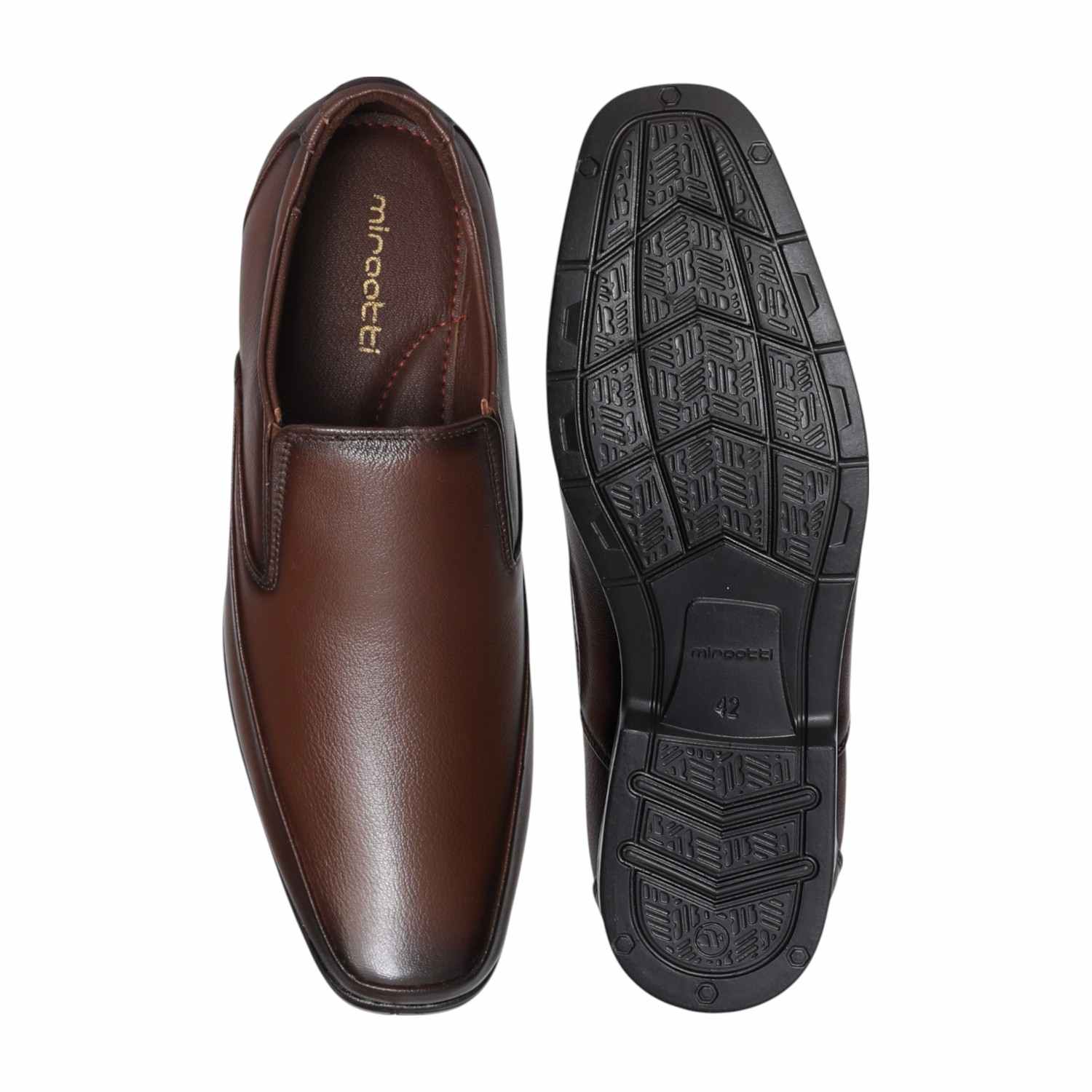 Men Dark Brown Smooth Slip-on Dress Shoe