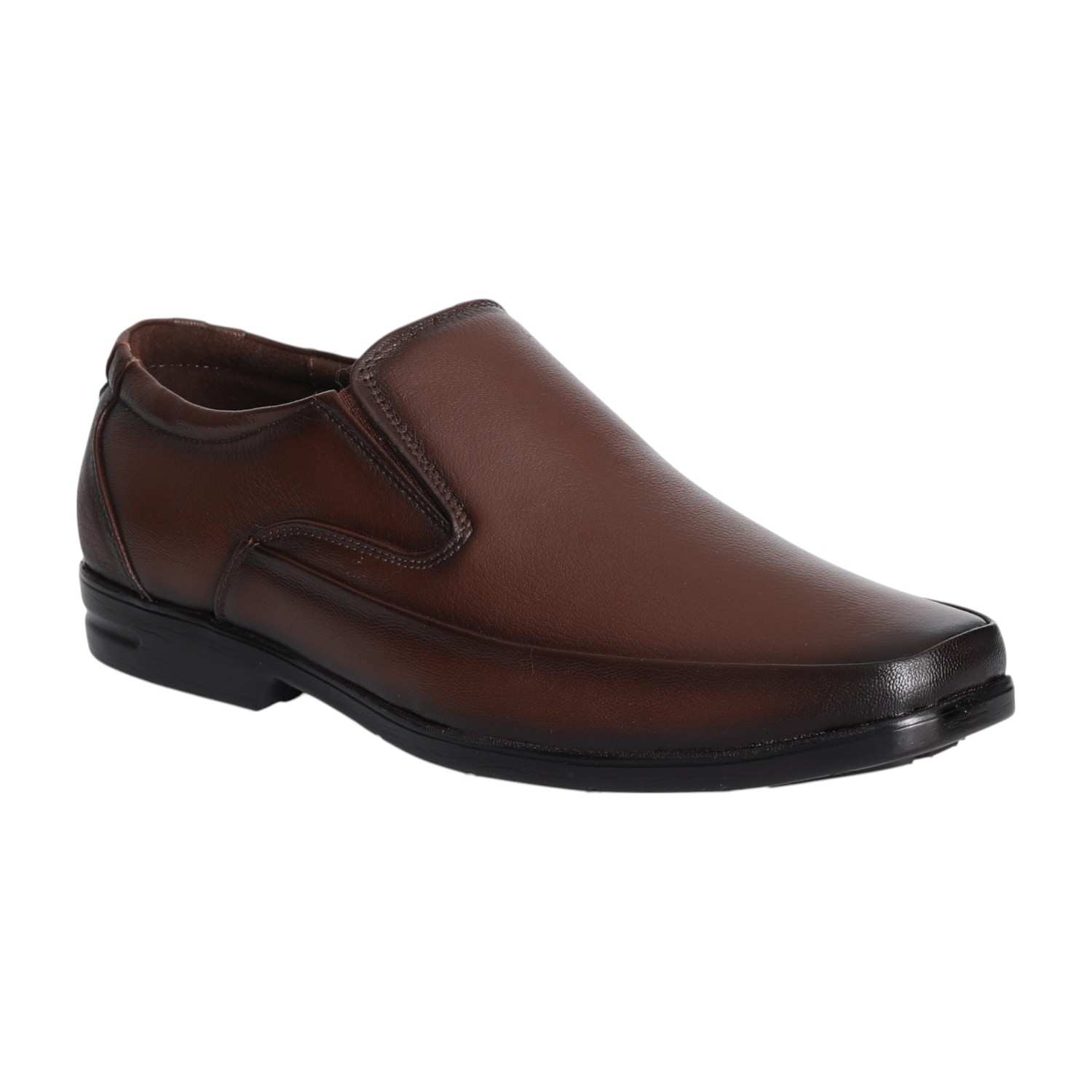 Men Dark Brown Smooth Slip-on Dress Shoe