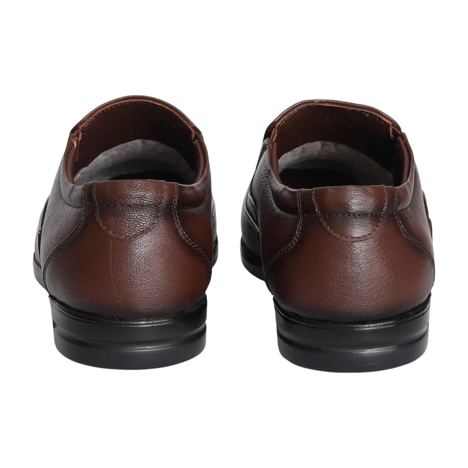 Men Dark Brown Smooth Slip-on Dress Shoe