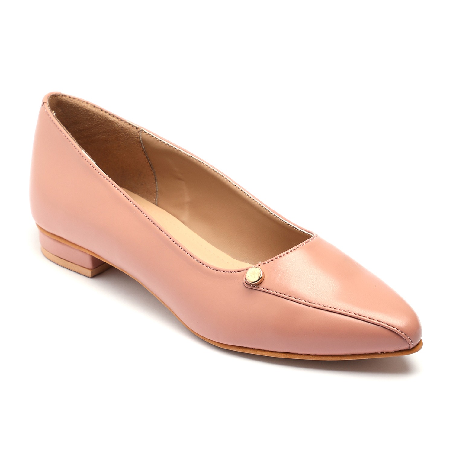 Women Blush Pink Low-Heel Ballerina Shoes