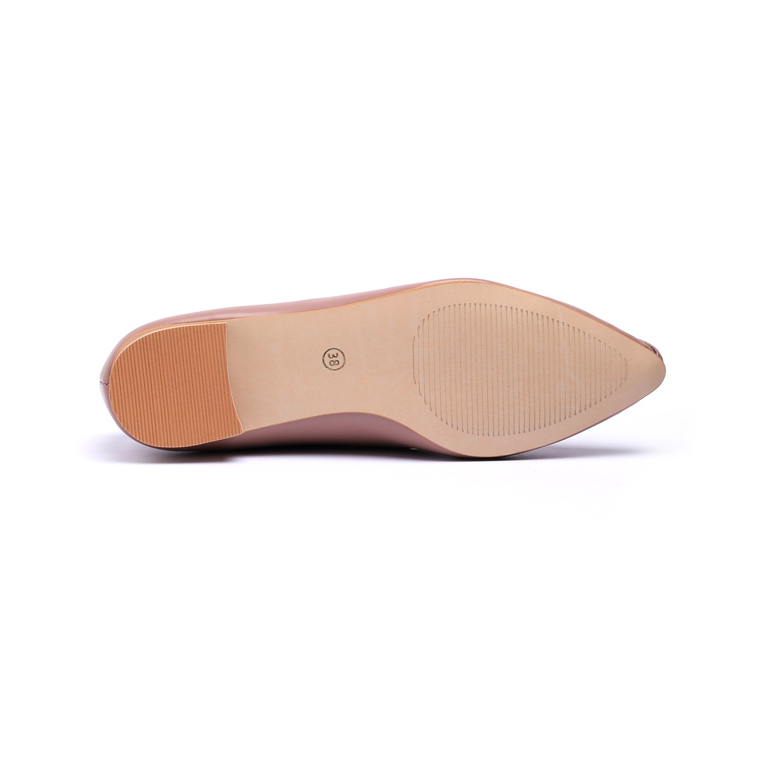 Women Wood Rose Flat Ballarinas