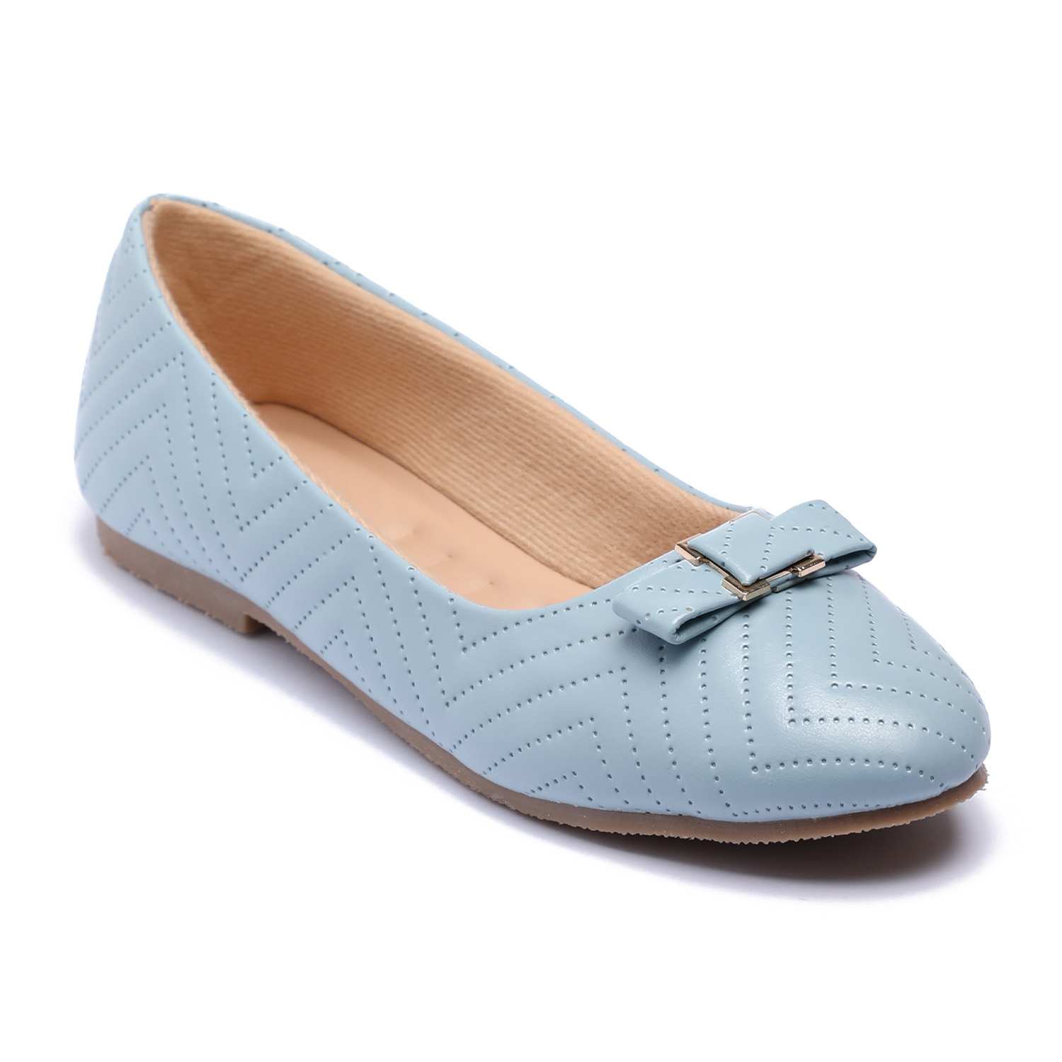 Women Light Blue Flat Shoes Ballarinas