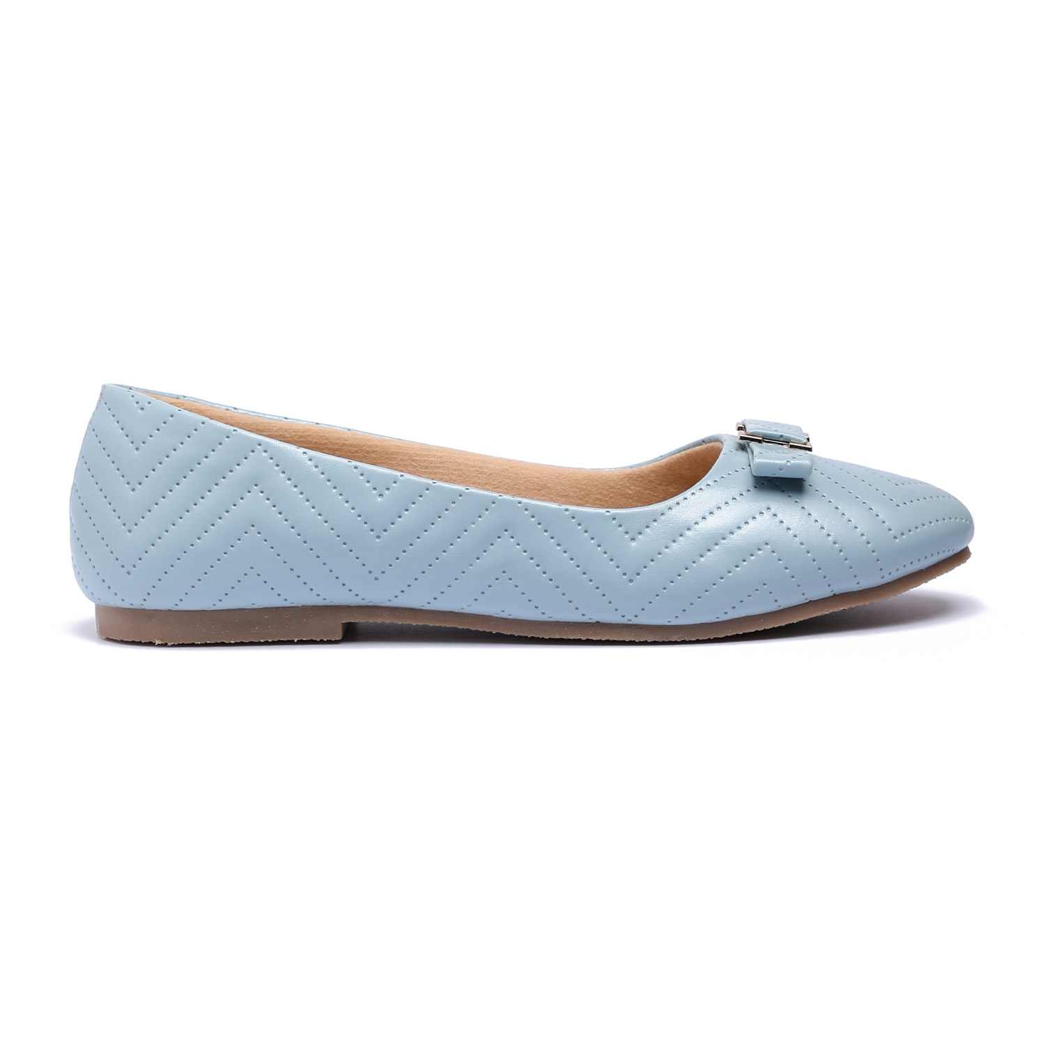 Women Light Blue Flat Shoes Ballarinas