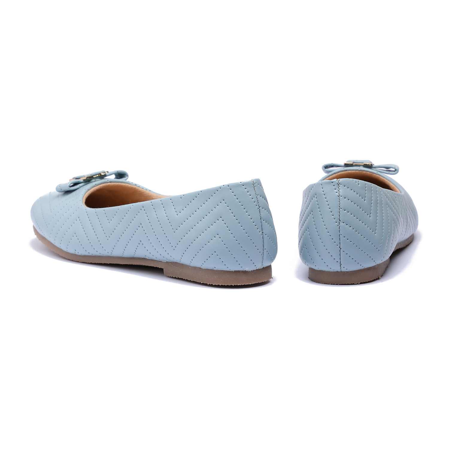 Women Light Blue Flat Shoes Ballarinas
