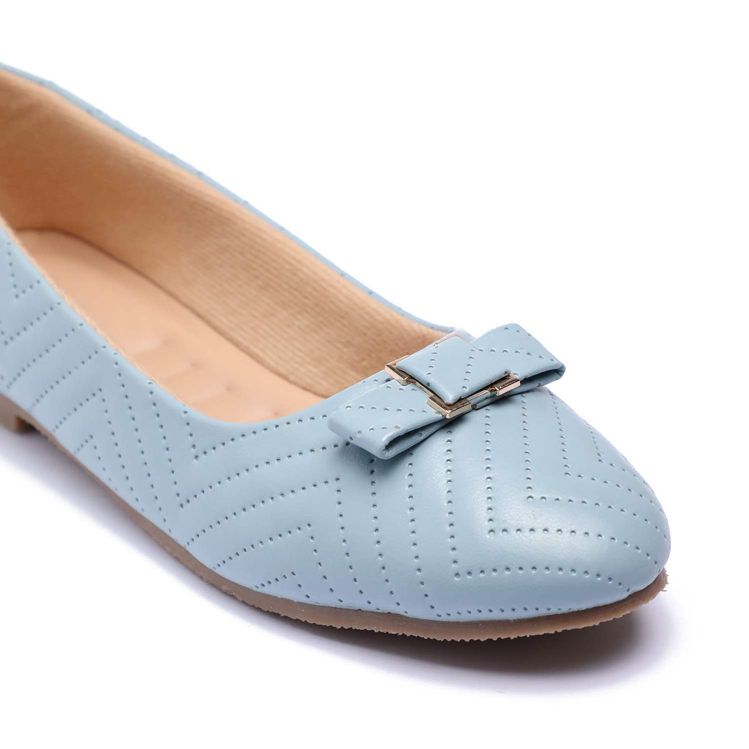 Women Light Blue Flat Shoes Ballarinas