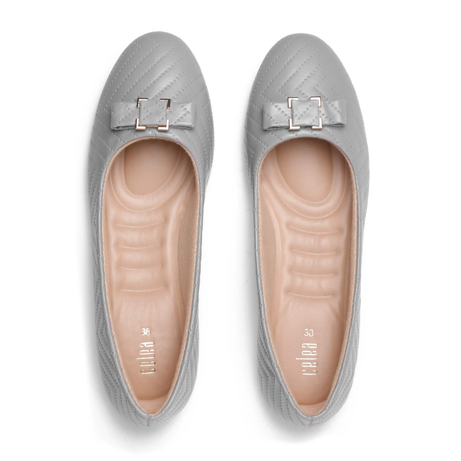 Women Grey Flat Shoes Ballarinas