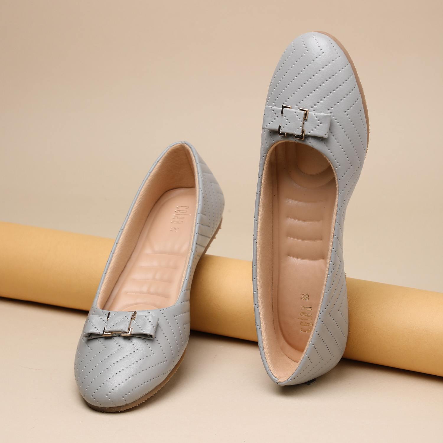 Women Grey Flat Shoes Ballarinas