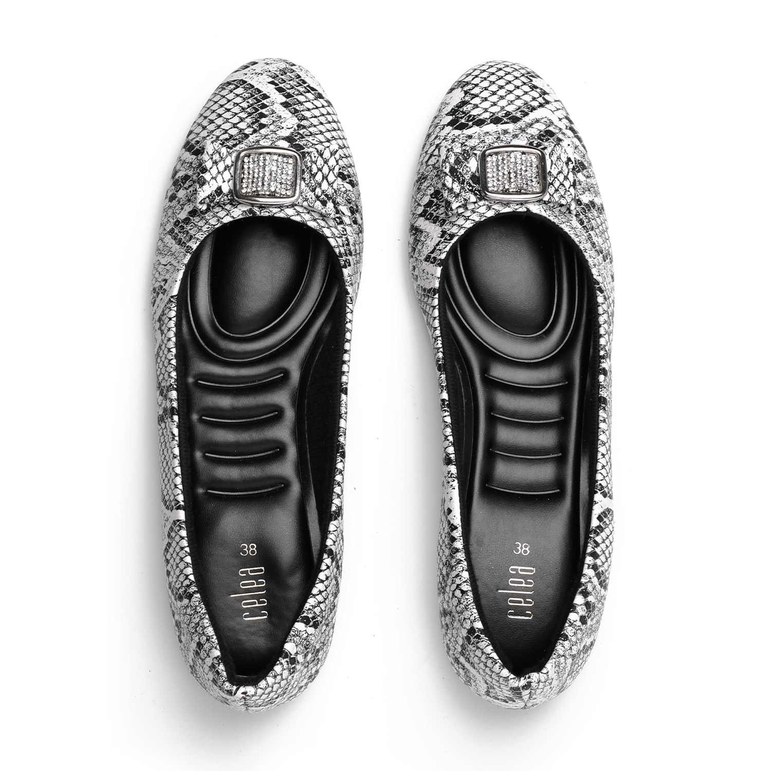 Women Grey Flat Shoes Ballarinas
