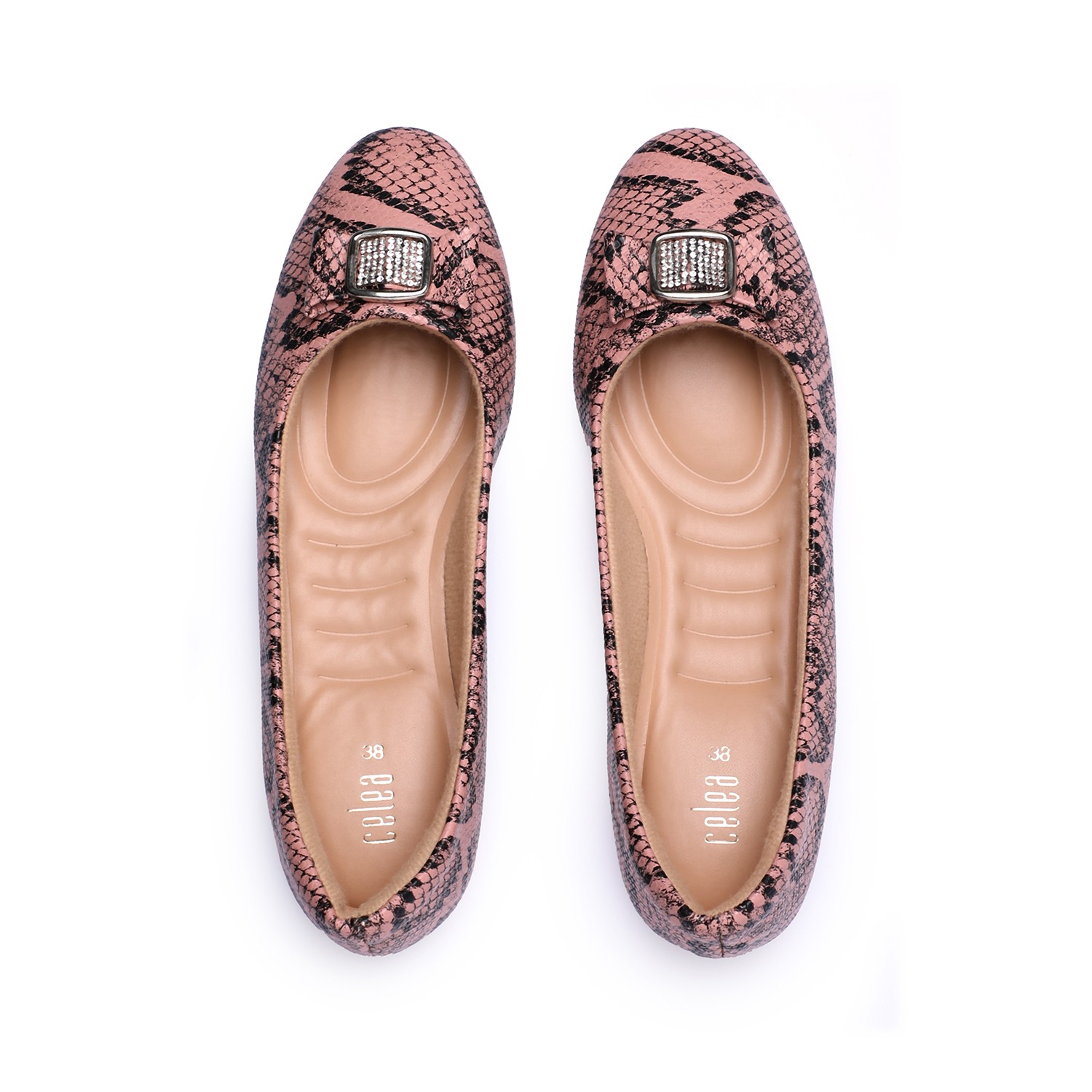 Women Peach Flat Shoes Ballarinas
