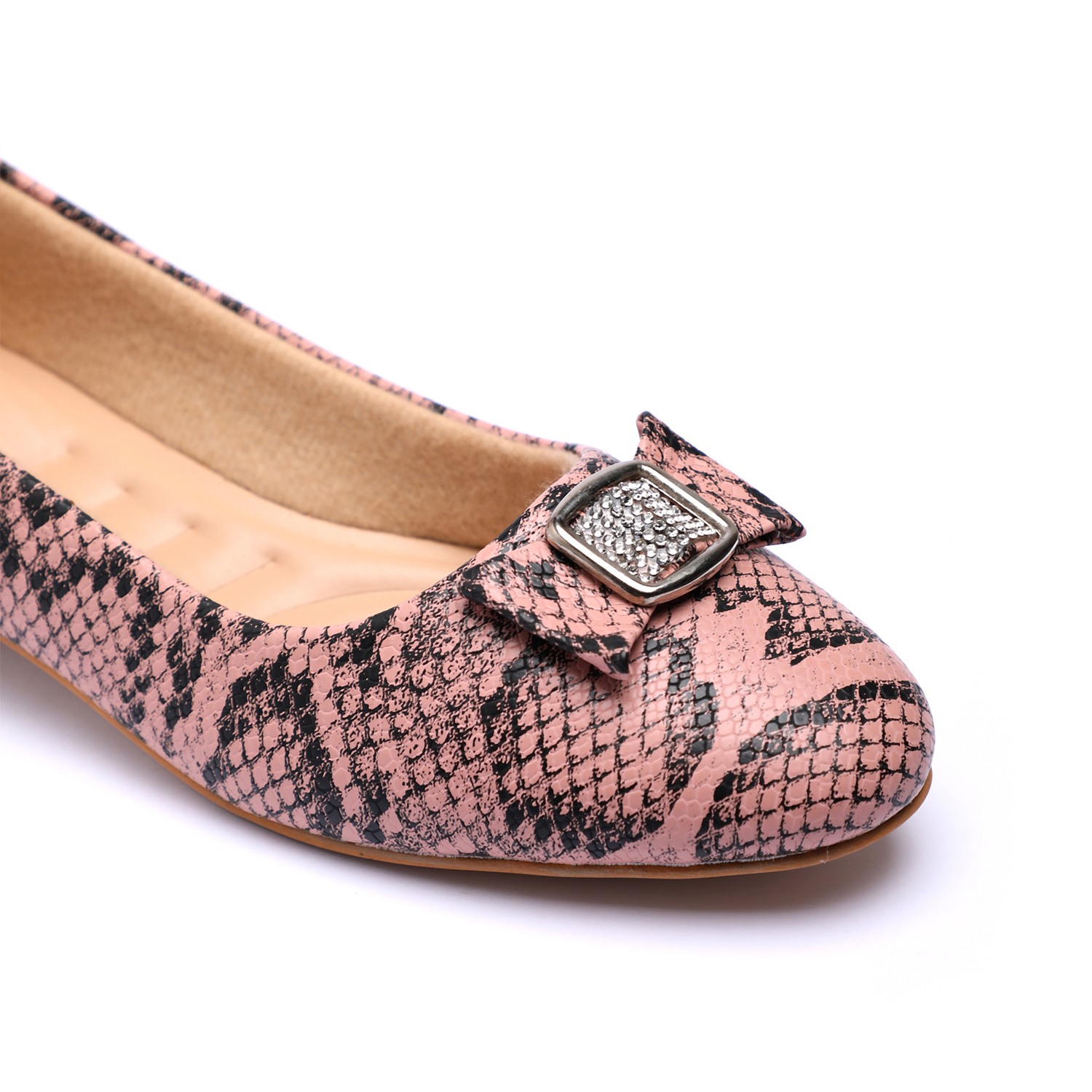 Women Peach Flat Shoes Ballarinas