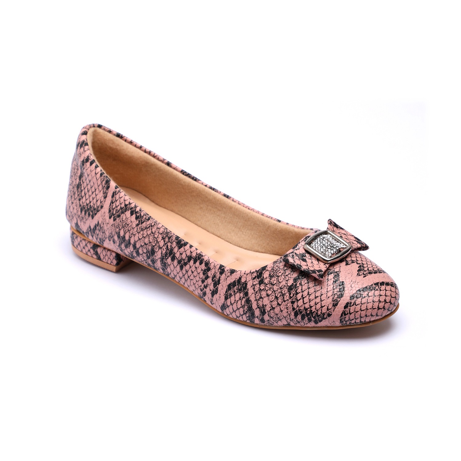 Women Peach Flat Shoes Ballarinas