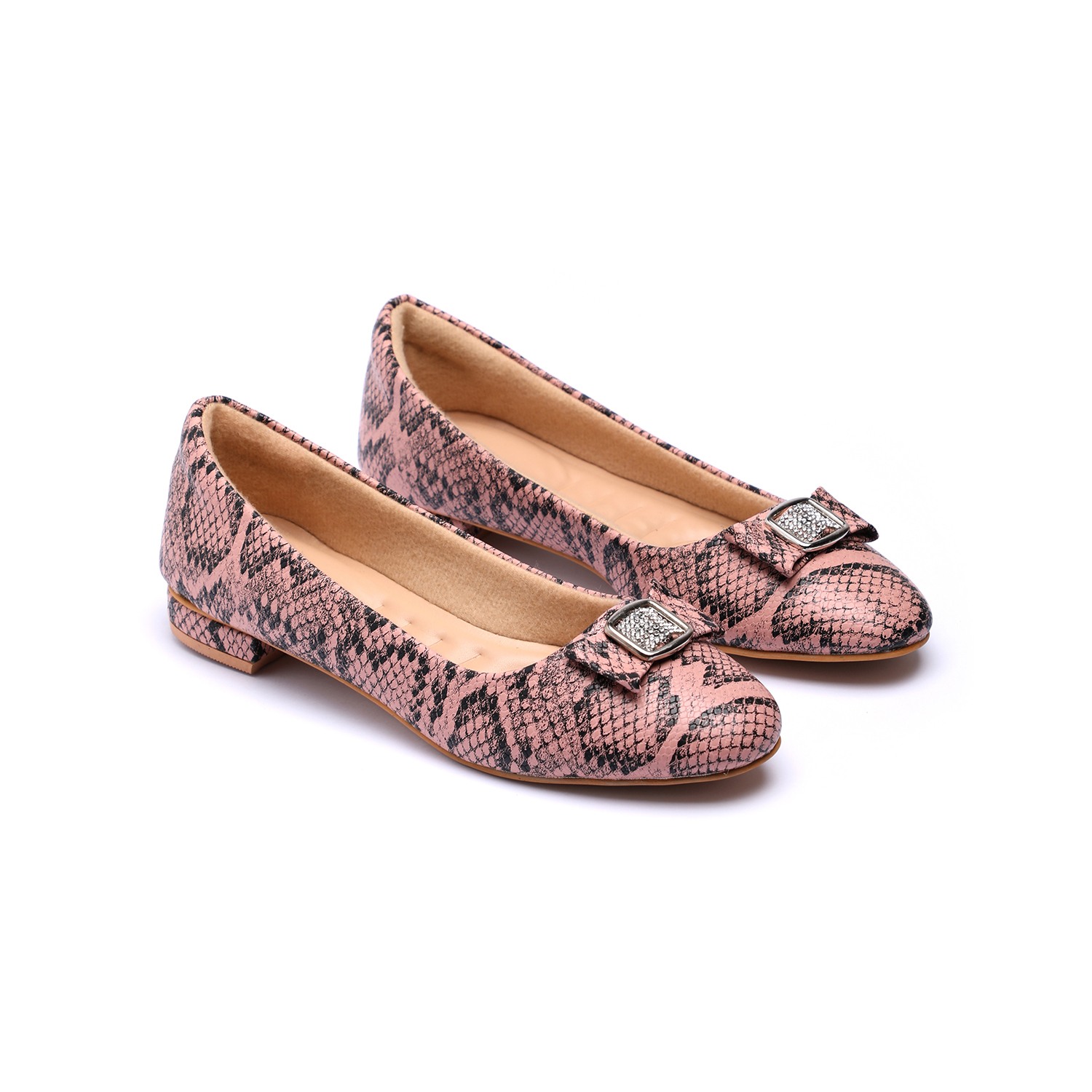 Women Peach Flat Shoes Ballarinas