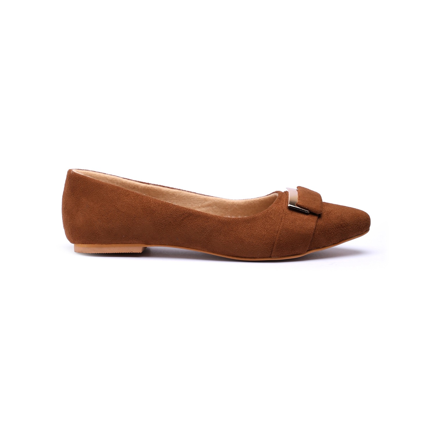 Women Tan Flat Shoes Ballarinas