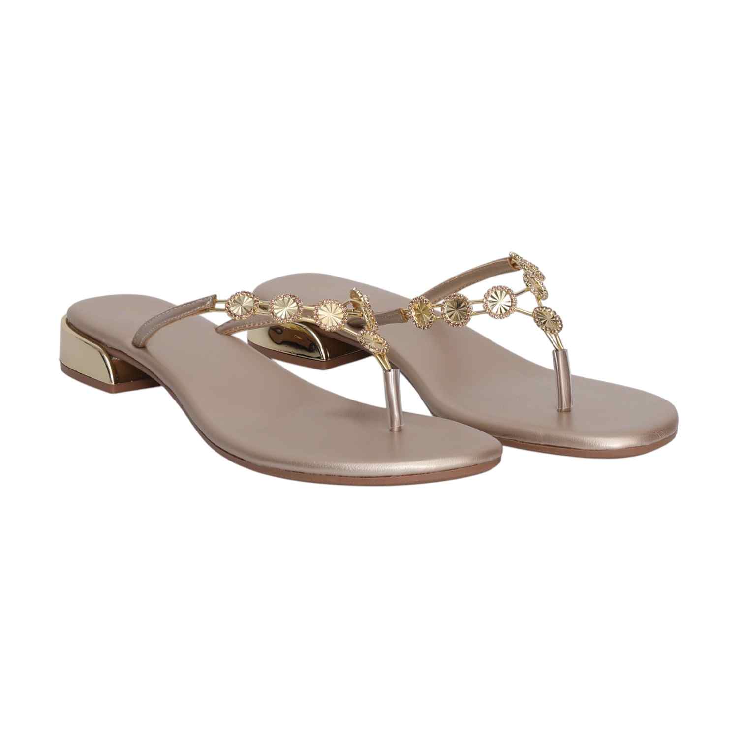 Women The Elegant Golden Thongs
