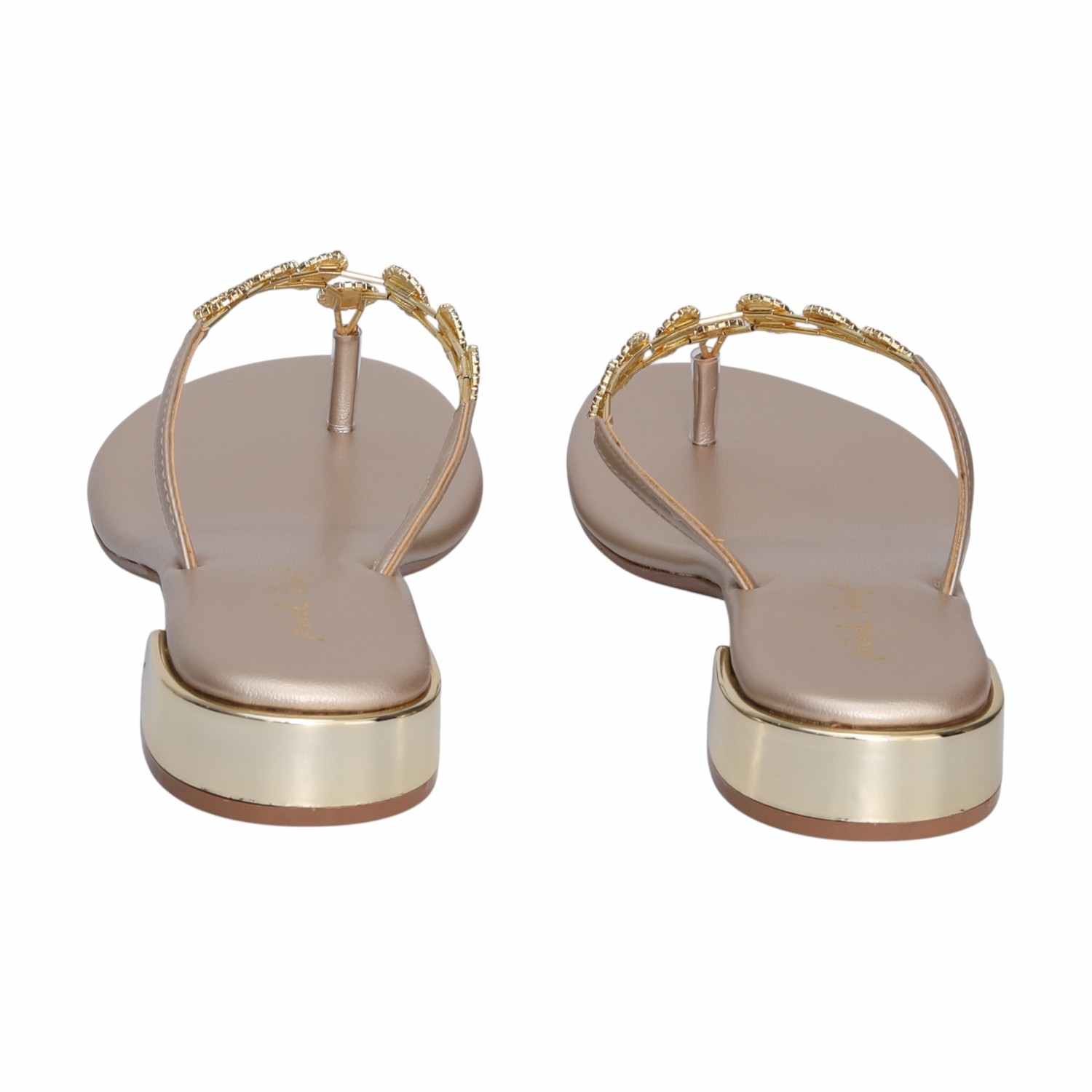 Women The Elegant Golden Thongs