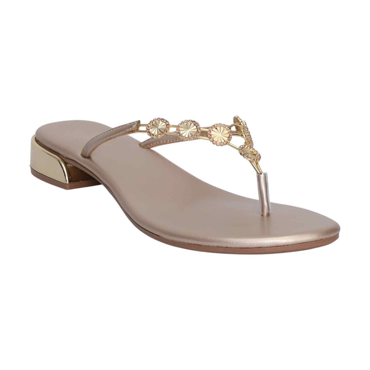 Women The Elegant Golden Thongs