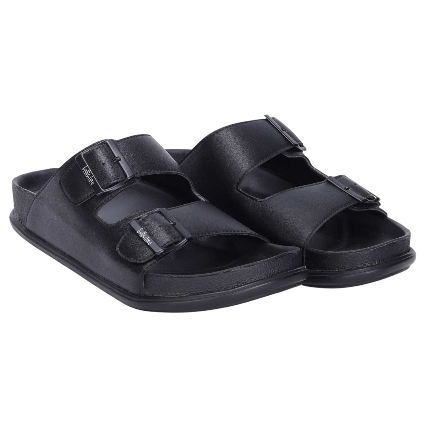 Men Black Comfort Chappals