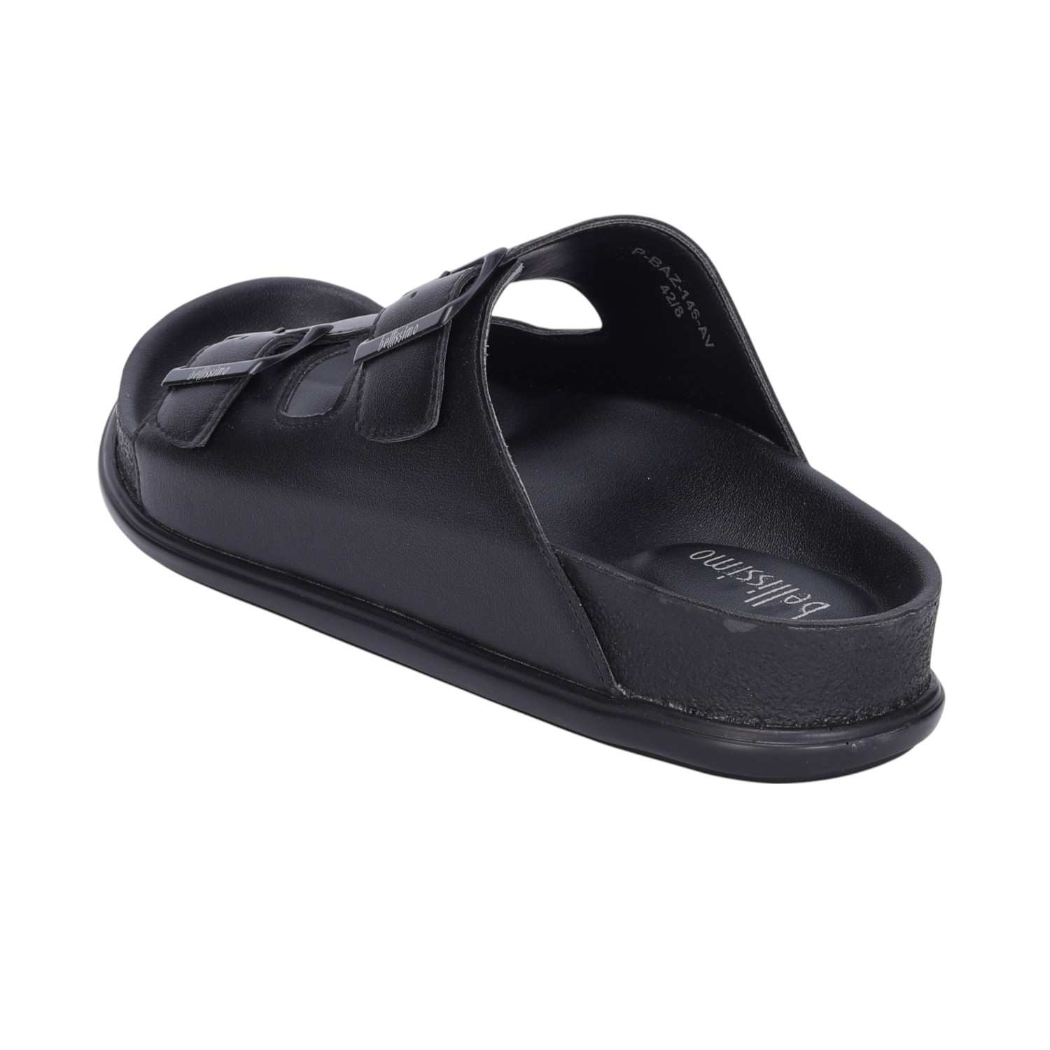 Men Black Comfort Chappals