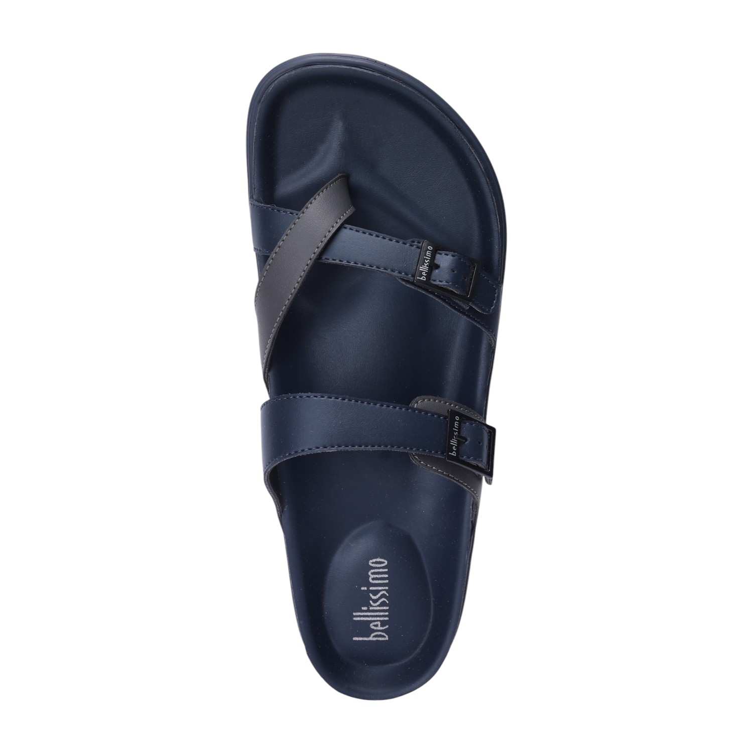 Men Blue Dual Strap Comfort Chappal