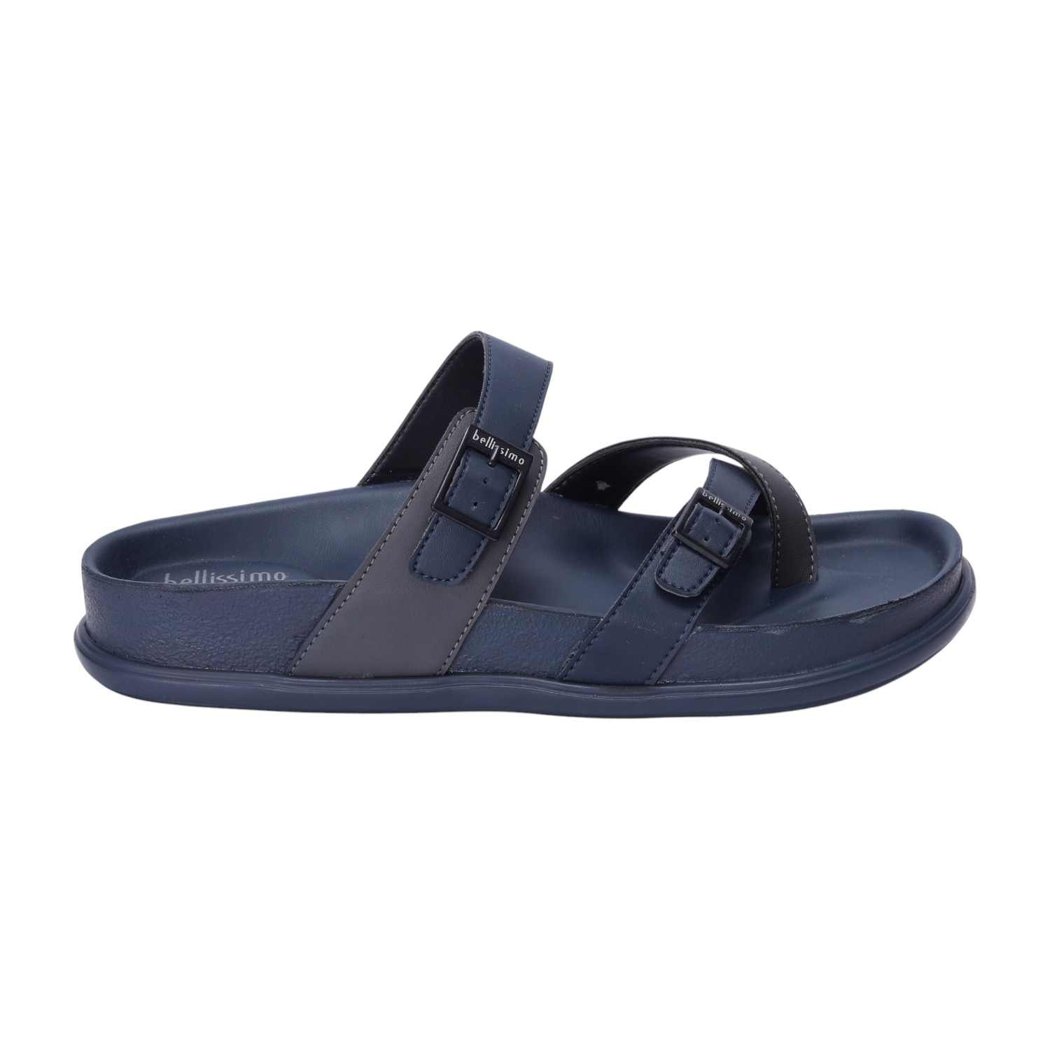 Men Blue Dual Strap Comfort Chappal