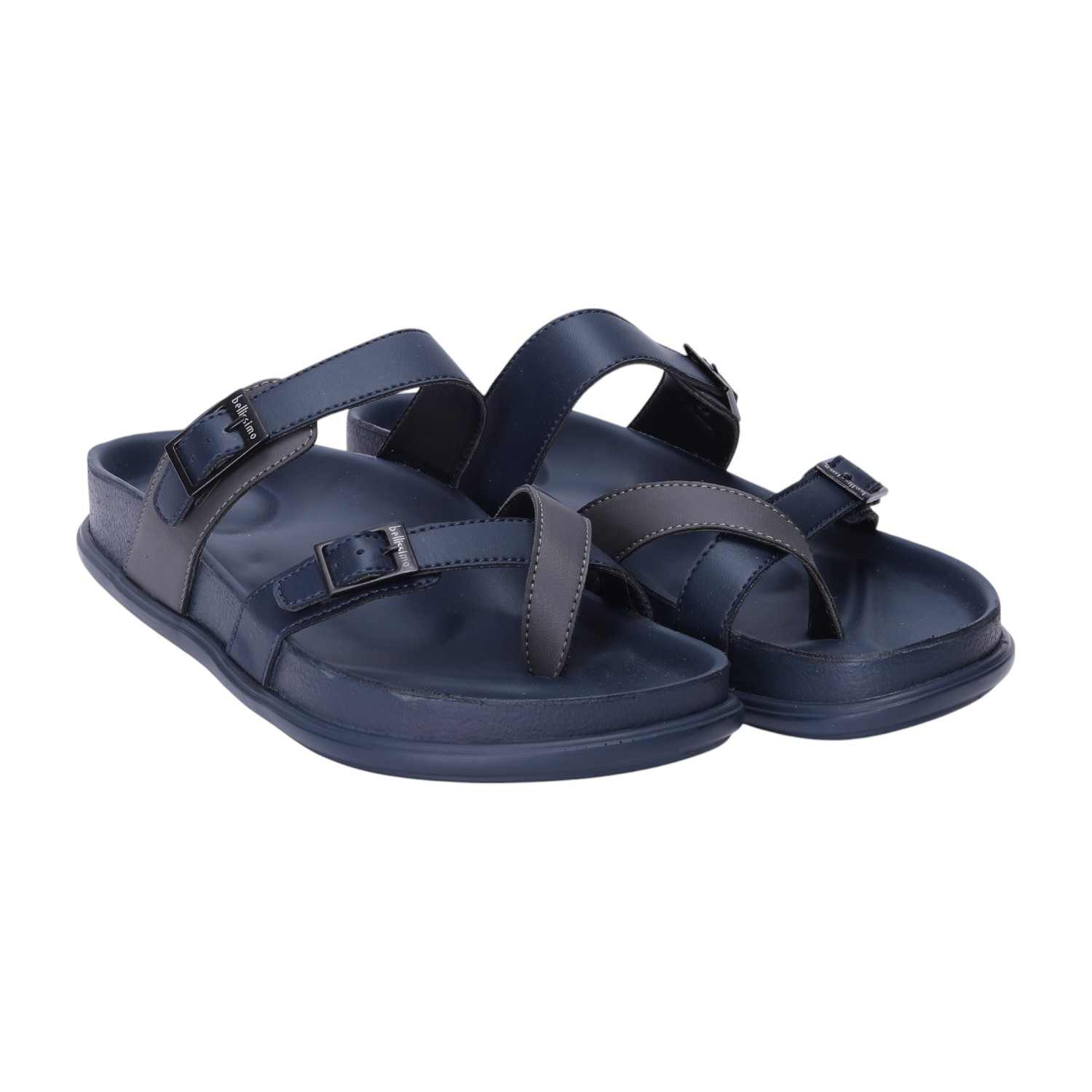 Men Blue Dual Strap Comfort Chappal
