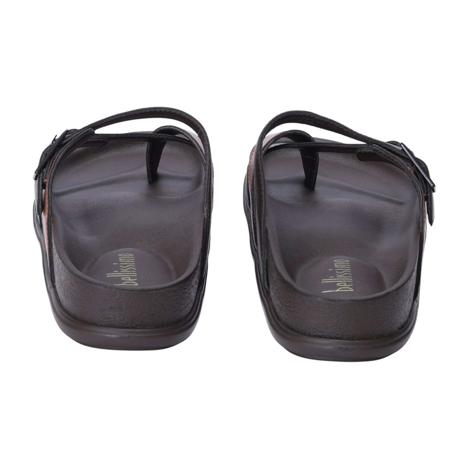 Men Brown Dual Strap Comfort Chappal