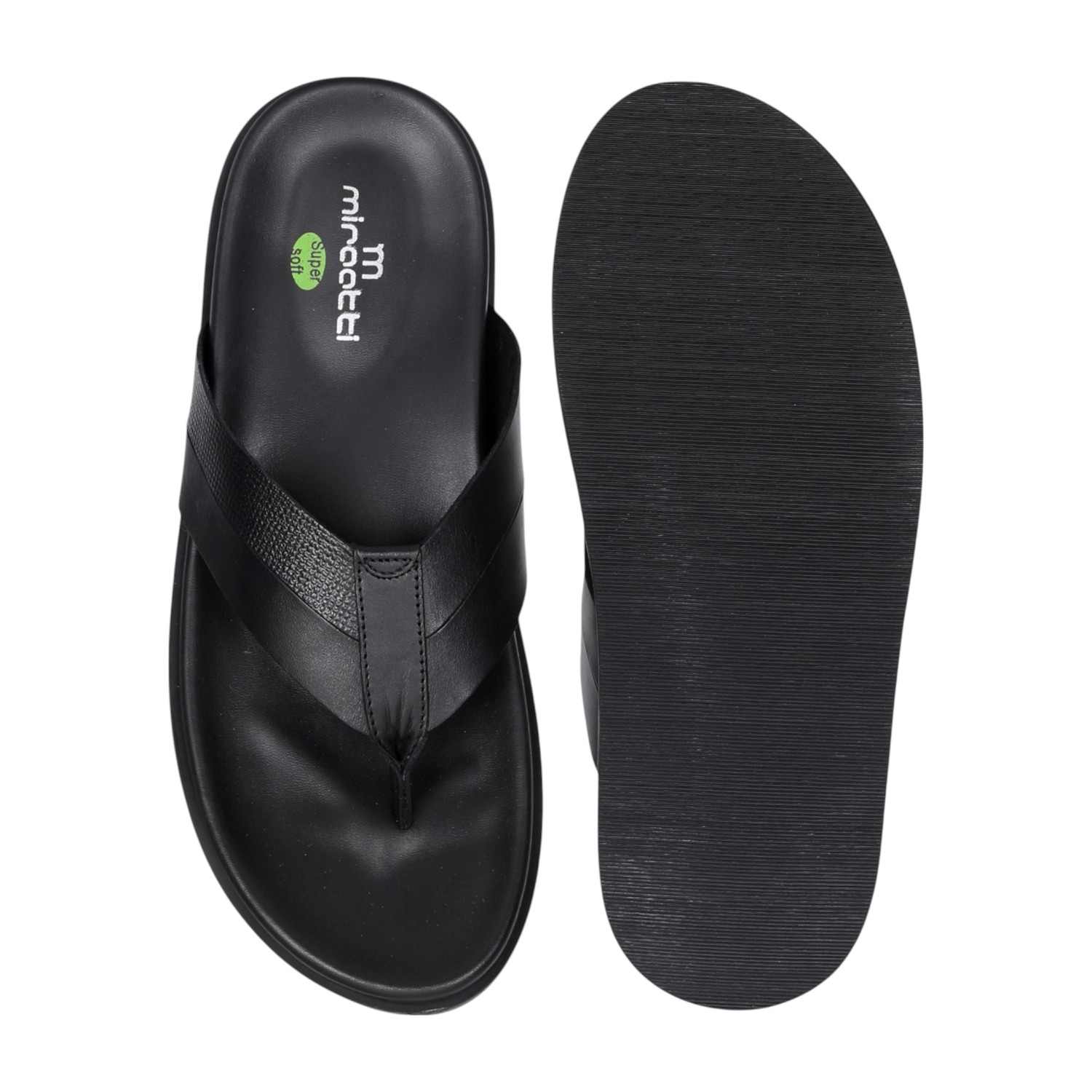 Men Minimalist Black Sandals