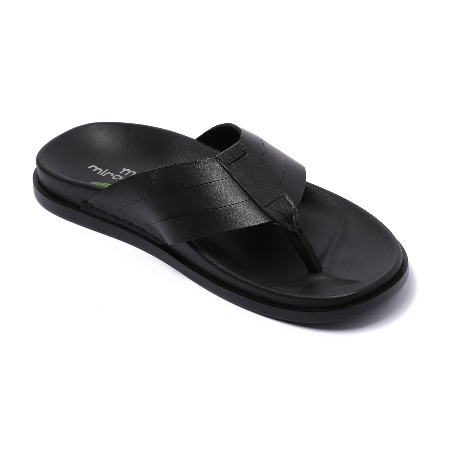 Black Minimalist Chappal For Men