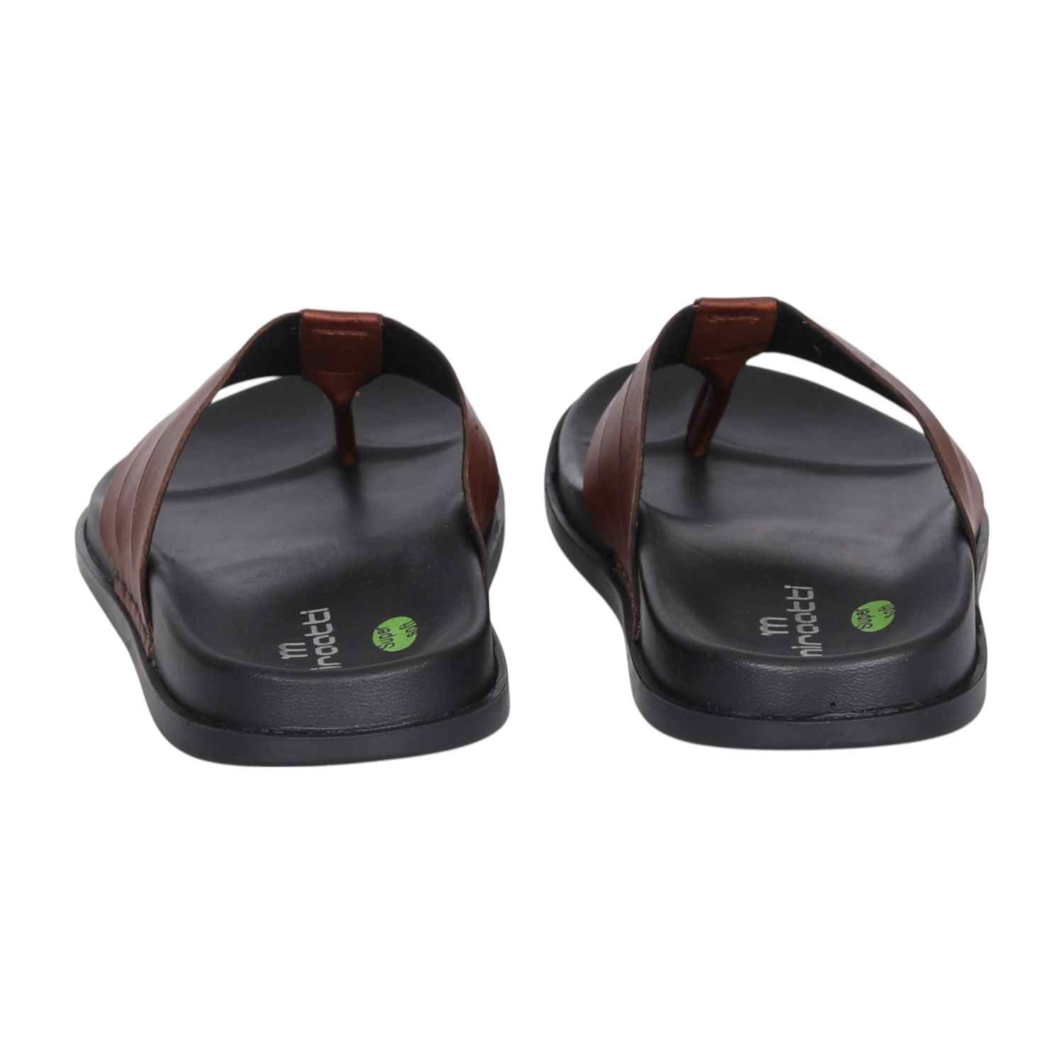Men Pine Striped Strap Thong Sandal