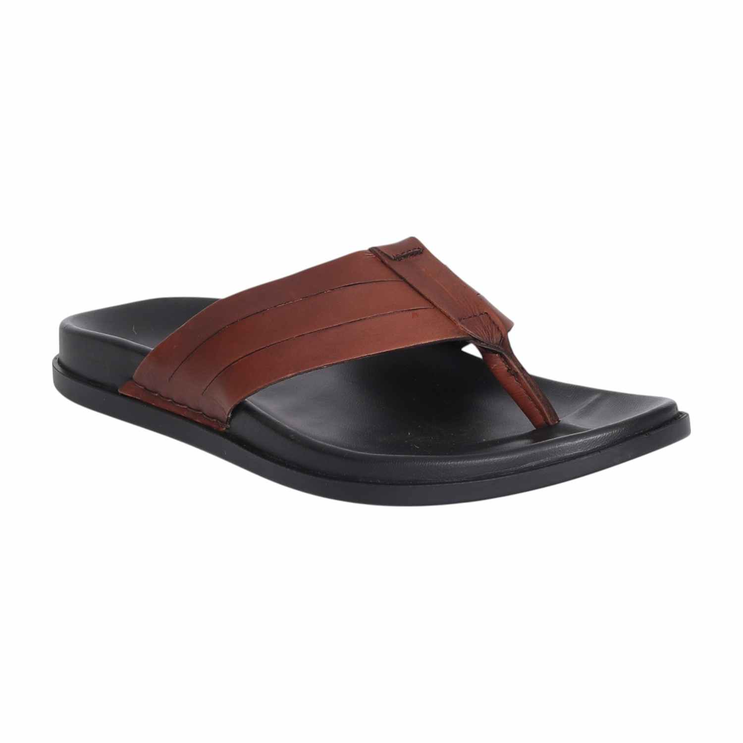 Men Pine Striped Strap Thong Sandal