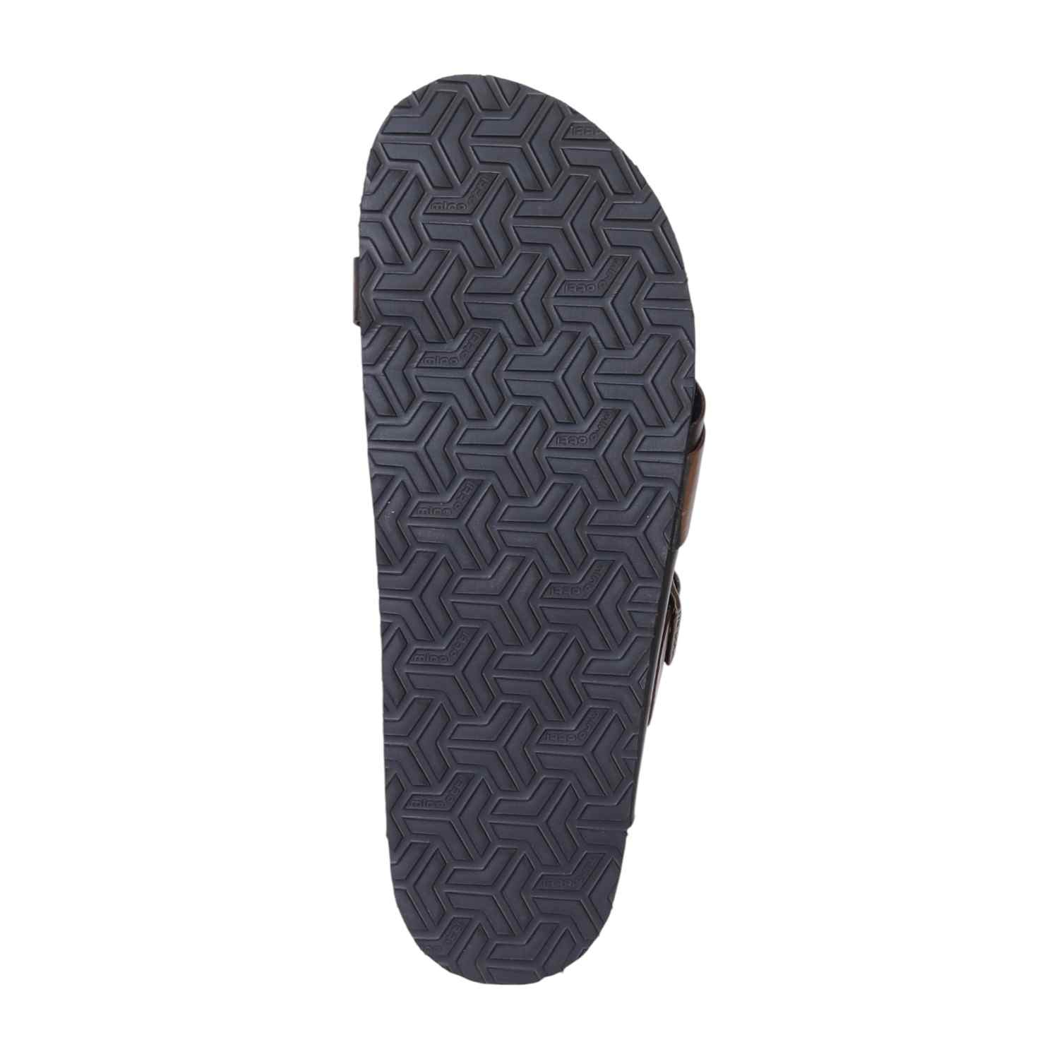 Men Brown Cross Strap Comfort Chappal