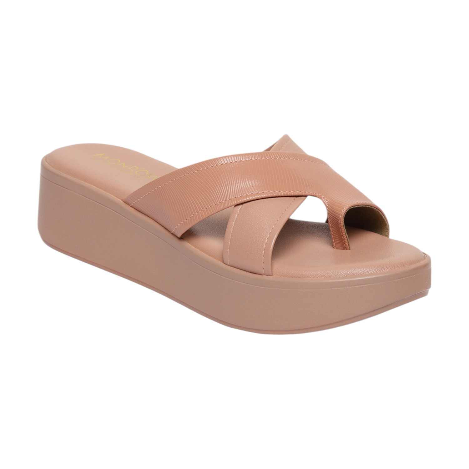 Monrow Berry Pink Flatform Heels