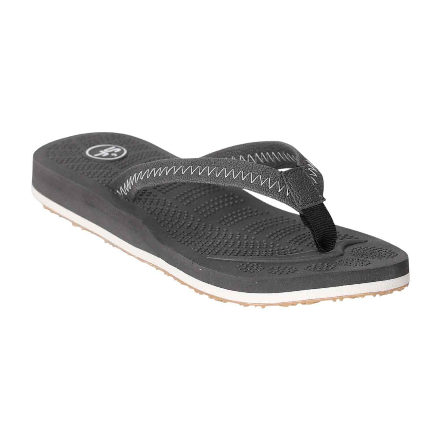 WoMen Grey Minimal Stitch Flip Flops