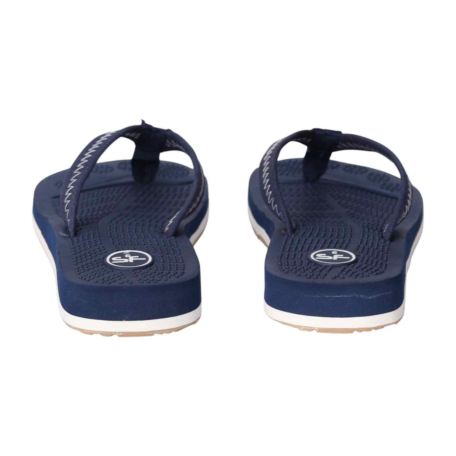 WoMen Navy Minimal Stitch Flip Flops