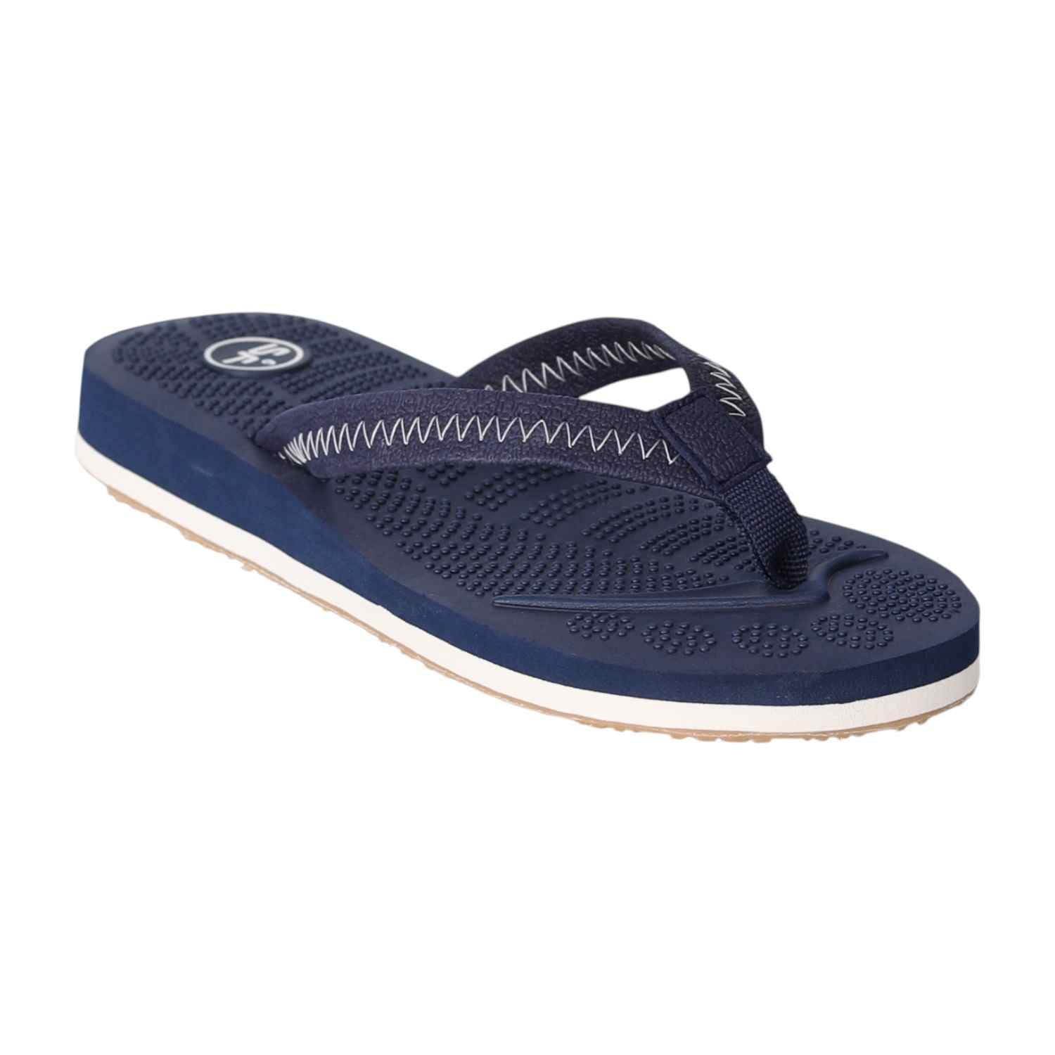 WoMen Navy Minimal Stitch Flip Flops