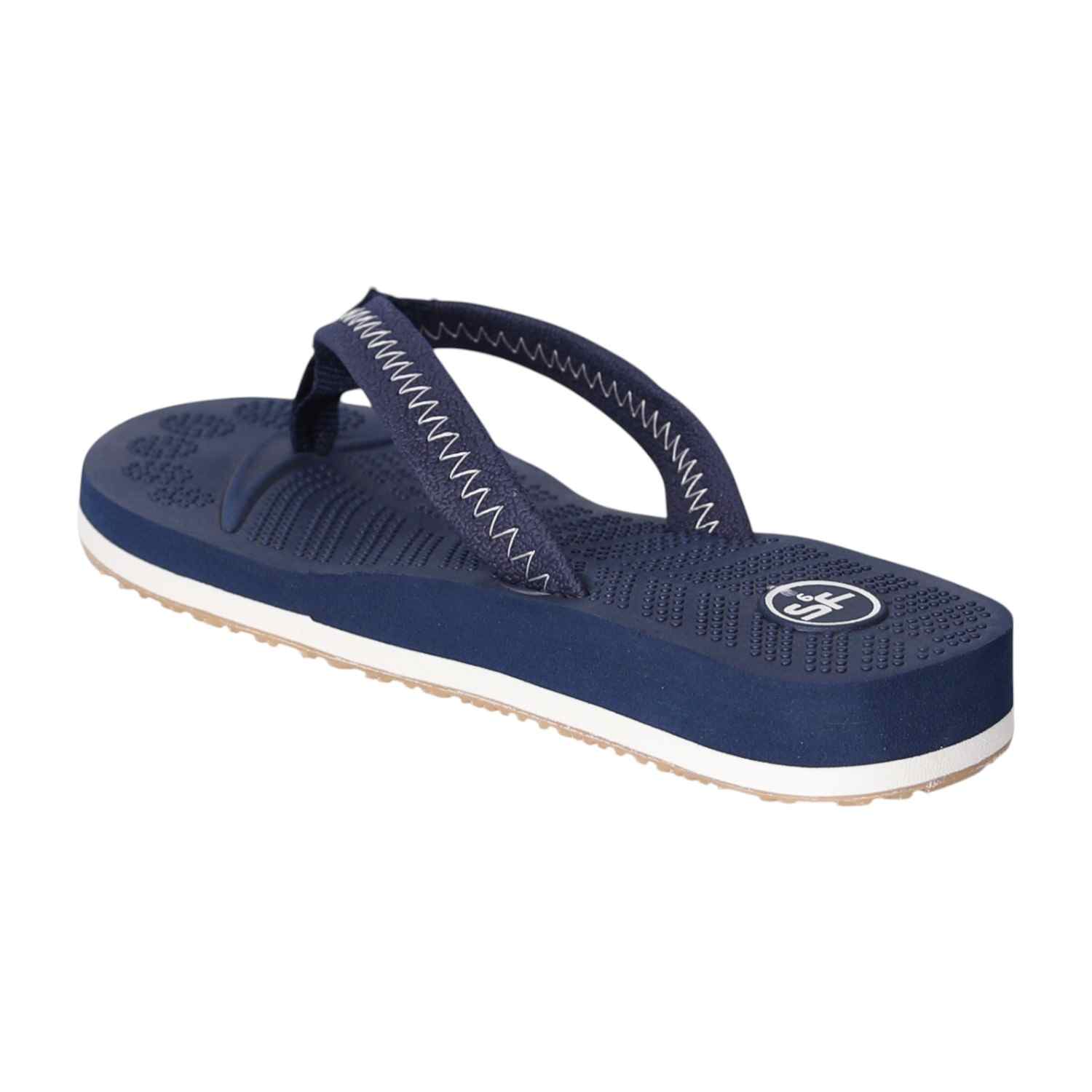 WoMen Navy Minimal Stitch Flip Flops