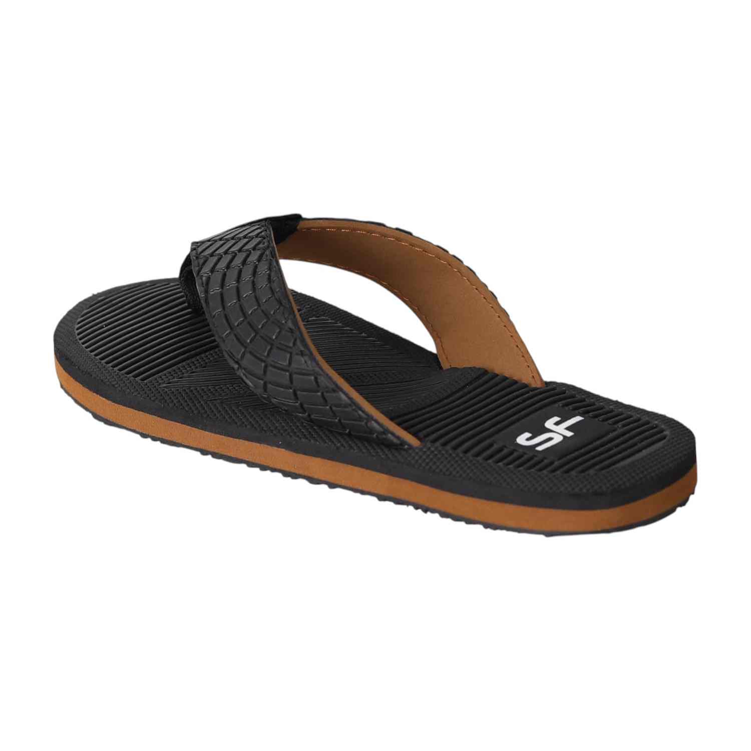 Men Black Urban Texture Flip Flops