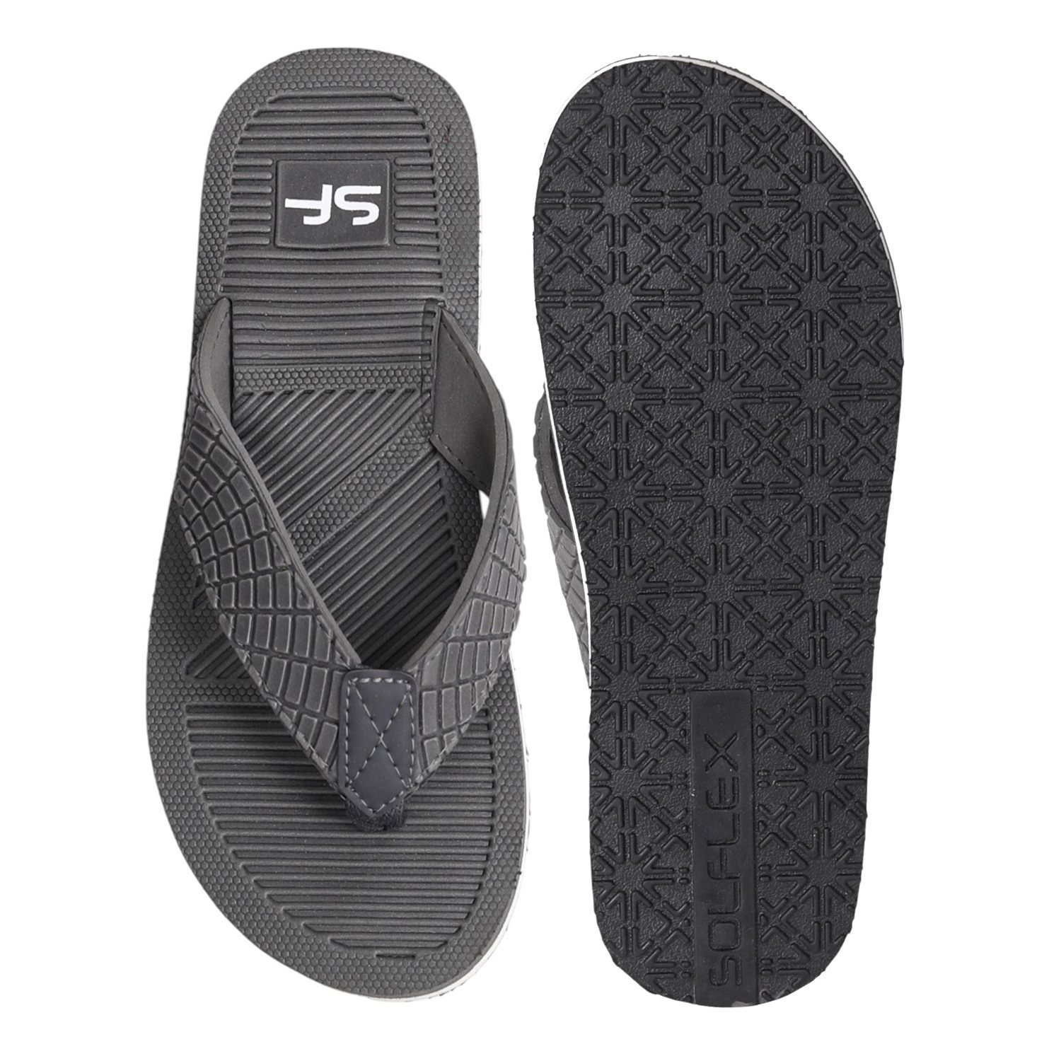 Men Grey Urban Texture Flip Flops