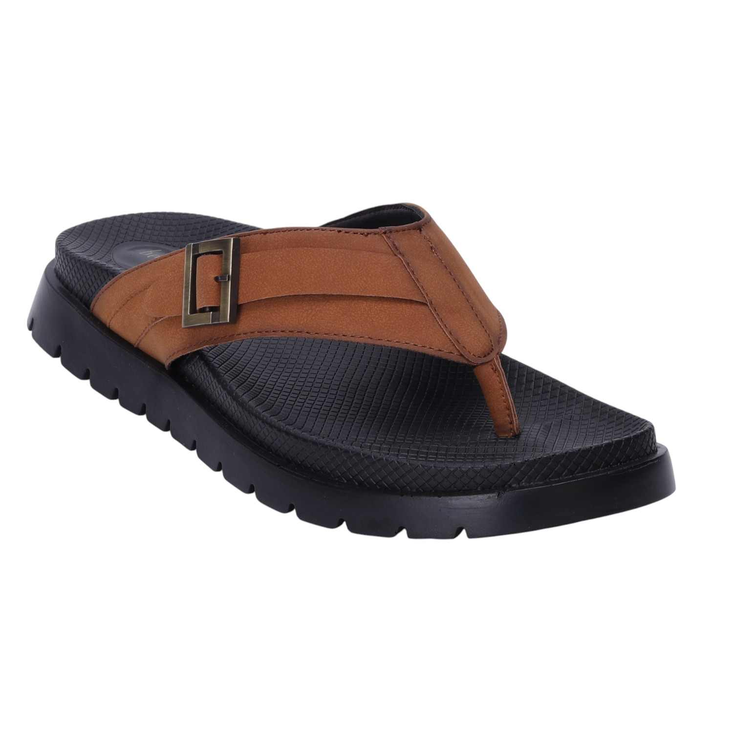 Men Tan Comfort Chappals