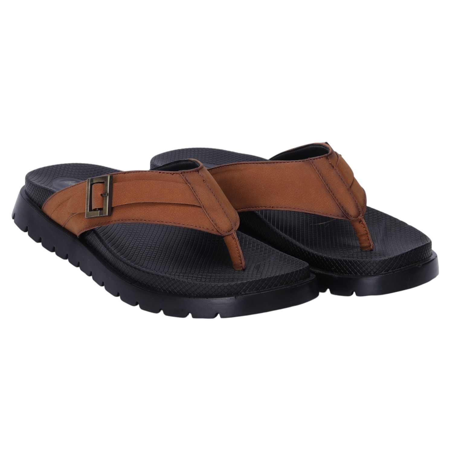 Men Tan Comfort Chappals