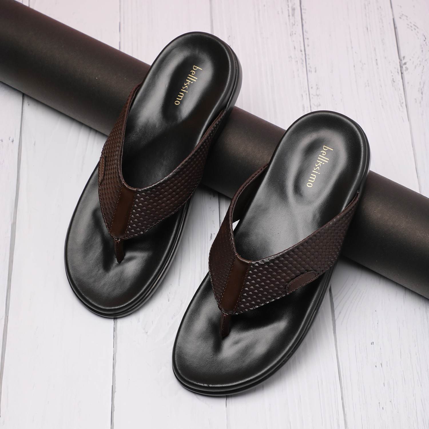 Brown Comfort Thongs for Men