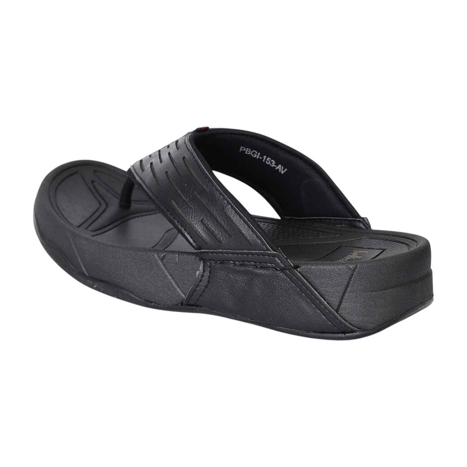 Men’s Black Contour-Comfort Thong Sandals