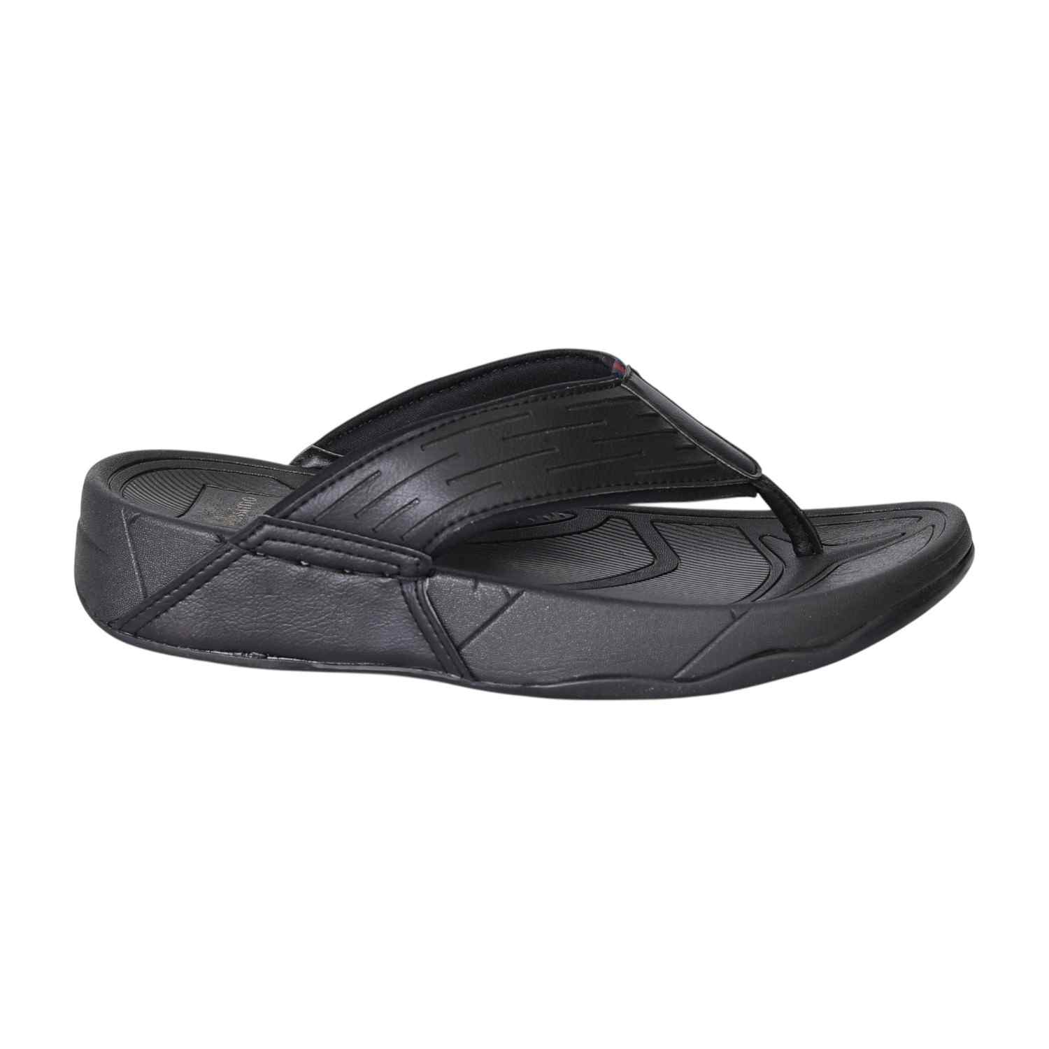 Men’s Black Contour-Comfort Thong Sandals