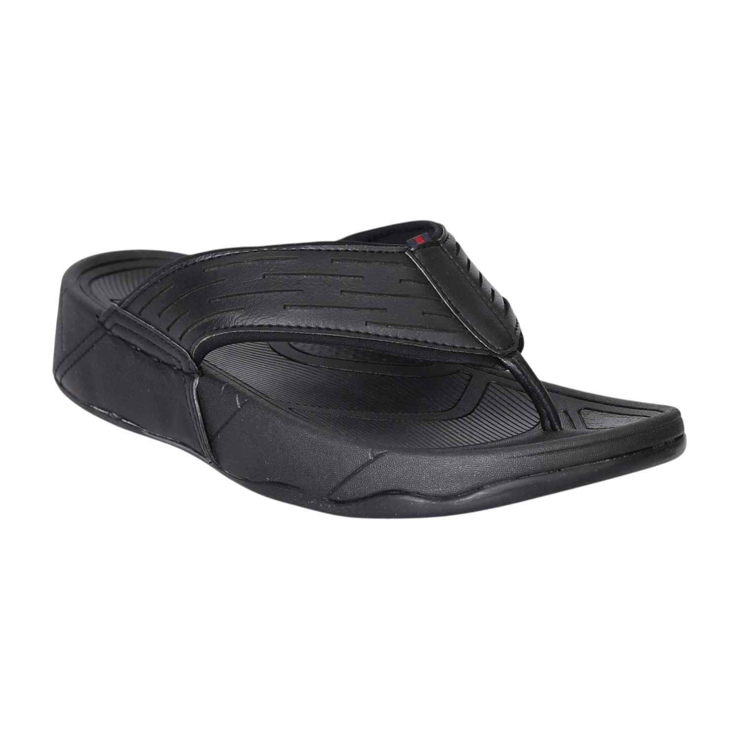 Men’s Black Contour-Comfort Thong Sandals