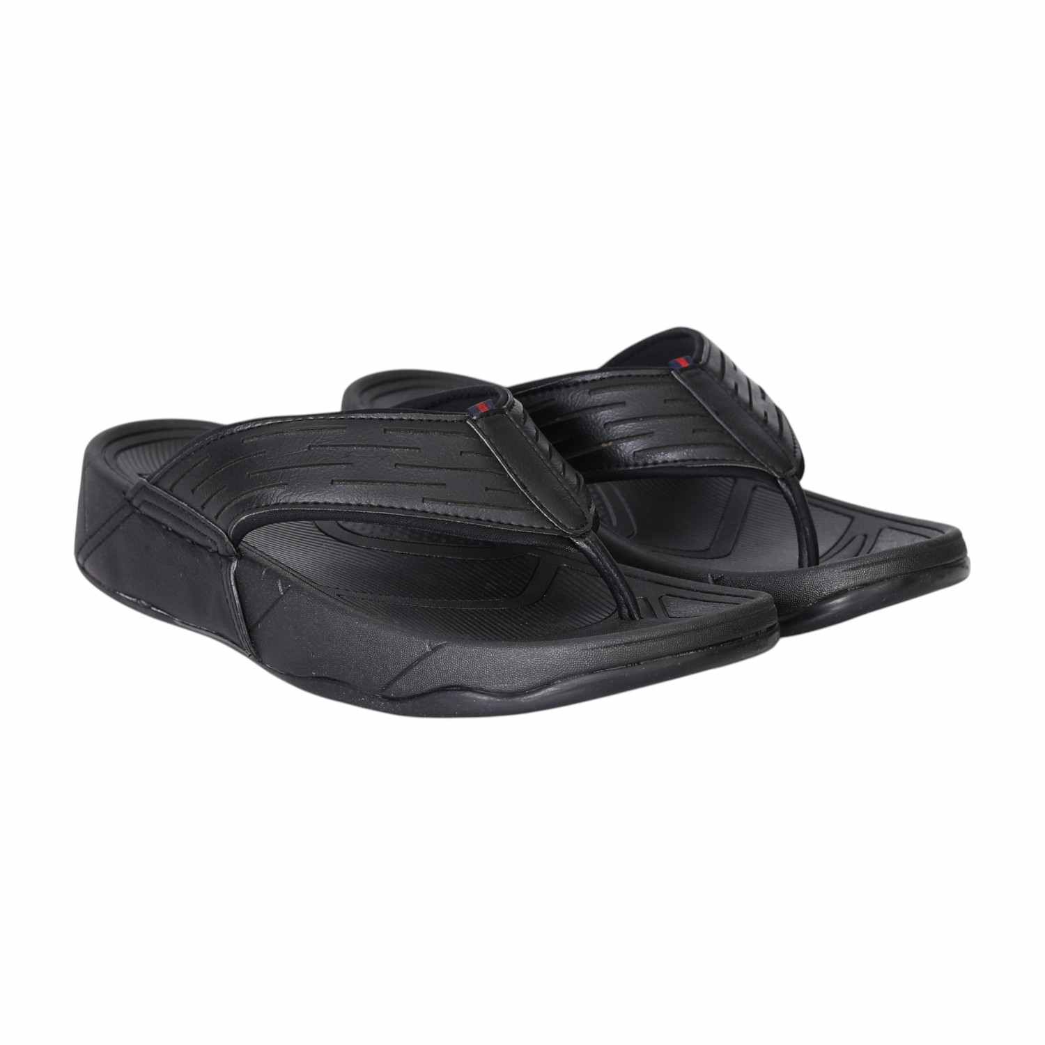 Men’s Black Contour-Comfort Thong Sandals