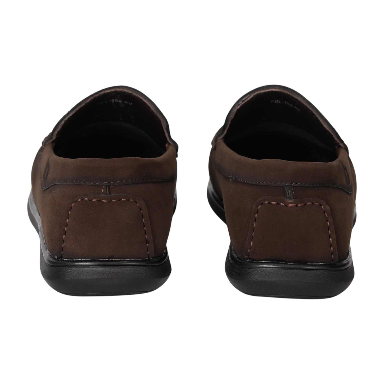 Men Brown Suede-Finish Loafers