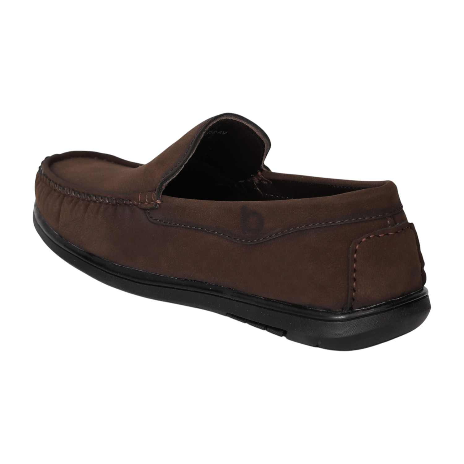 Men Brown Suede-Finish Loafers